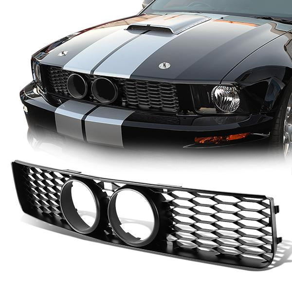 05-09 Ford Mustang GT Front Grille - Honeycomb Mesh - Black