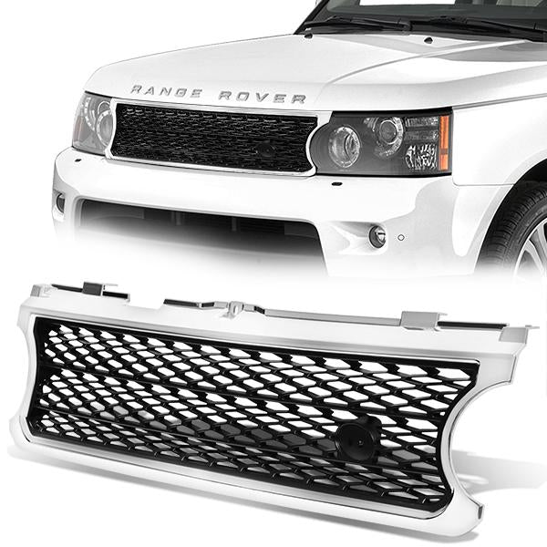 06-09 Land Rover Range Rover Front Grille - Honeycomb Mesh - Chrome/Black