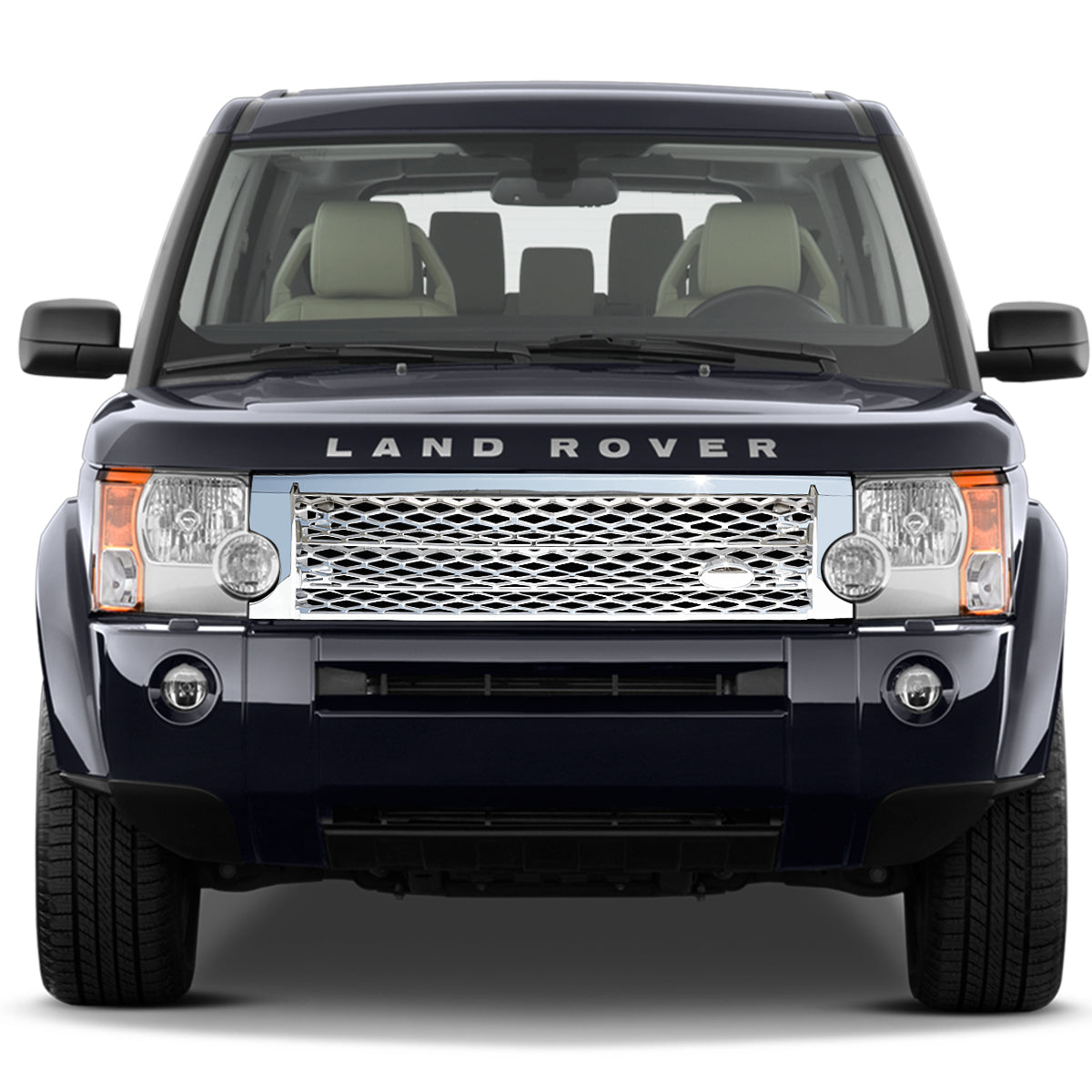 05-09 Land Rover LR3 Front Grille - Honeycomb Mesh - Chrome