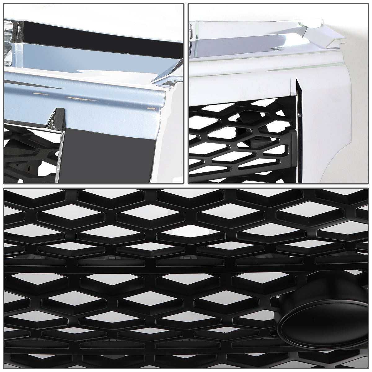 05-09 Land Rover LR3 Front Grille - Honeycomb Mesh - Chrome/Black