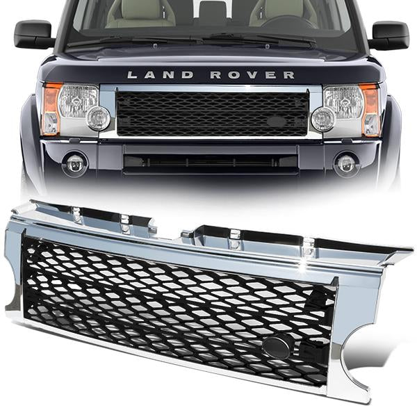 05-09 Land Rover LR3 Front Grille - Honeycomb Mesh - Chrome/Black