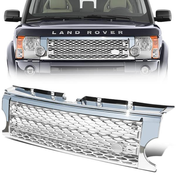 05-09 Land Rover LR3 Front Grille - Honeycomb Mesh - Chrome/Silver