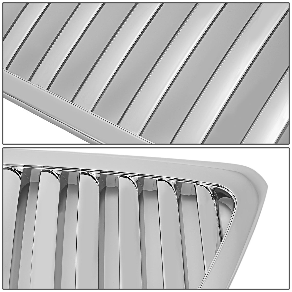 98-02 Lincoln Navigator UN173 Front Grille - Vertical Fence Style - Chrome