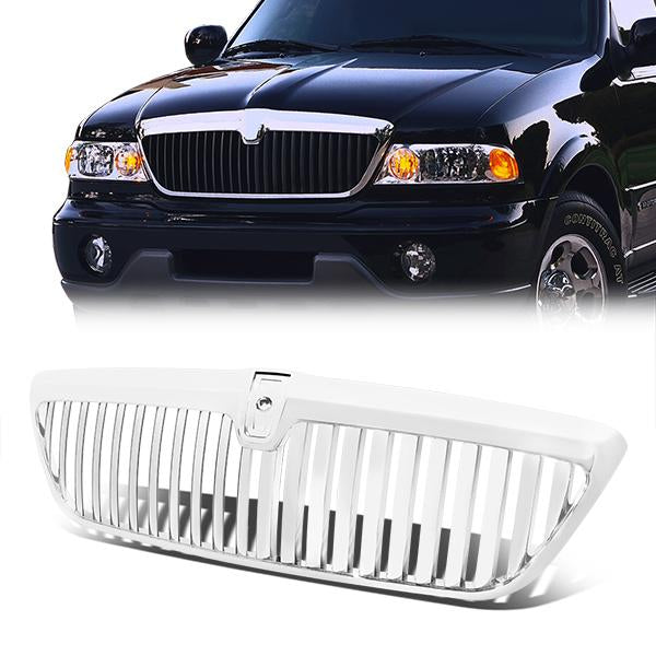 98-02 Lincoln Navigator UN173 Front Grille - Vertical Fence Style - Chrome