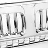 07-09 Honda CR-V Front Grille - Badgeless Vertical Fence Style - Chrome