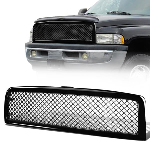 94-02 Dodge Ram 1500 2500 3500 Front Grille - Honeycomb Mesh - Black