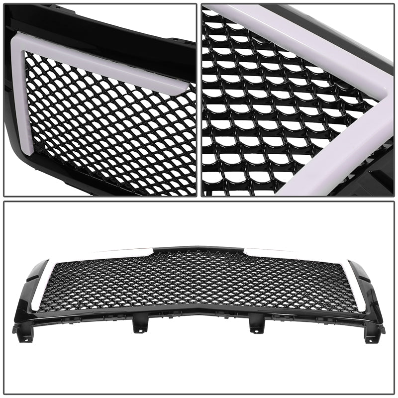 14-15 Chevy Silverado 1500 LED Light Badgeless Diamond Mesh Diamond Front Grille