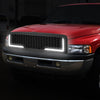 94-01 Dodge Ram 1500 94-02 Ram 2500 3500 LED DRL Front Grille - Honeycomb Mesh - Matte