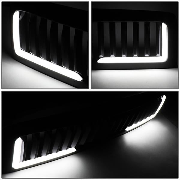 94-01 Dodge Ram 1500 94-02 Ram 2500 3500 LED DRL Front Grille - Vertical Fence Style - Matte