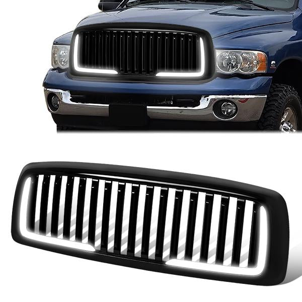 02-05 Dodge Ram 1500 2500 3500 LED DRL Front Grille - Vertical Fence Style