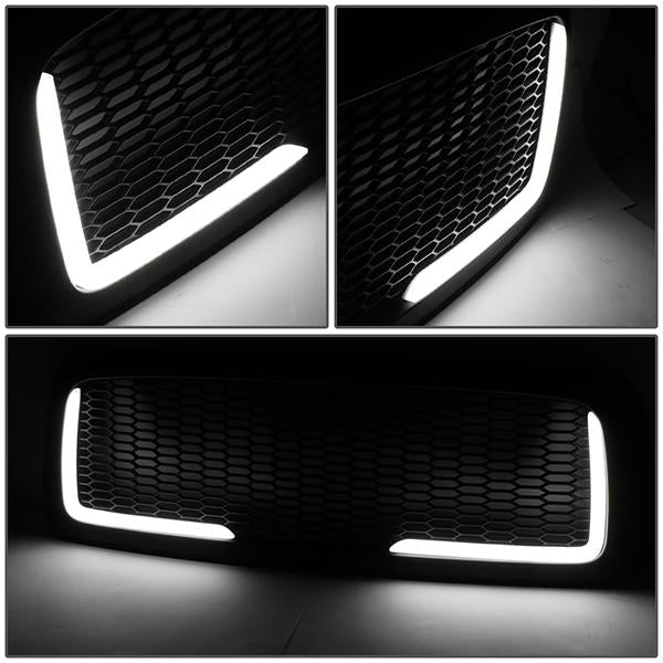 02-05 Dodge Ram 1500 2500 3500 LED DRL Front Grille - Honeycomb Mesh - Matte Black