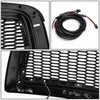 09-12 Ram 1500 LED DRL Front Grille - Badgeless Honeycomb Mesh - Gloss Black