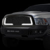 09-12 Ram 1500 LED DRL Front Grille - Badgeless Honeycomb Mesh - Gloss Black