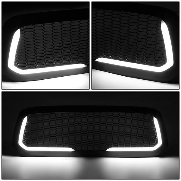 13-19 Ram Truck 1500 & Classic LED DRL Front Grille - Honeycomb Mesh - Gloss Black