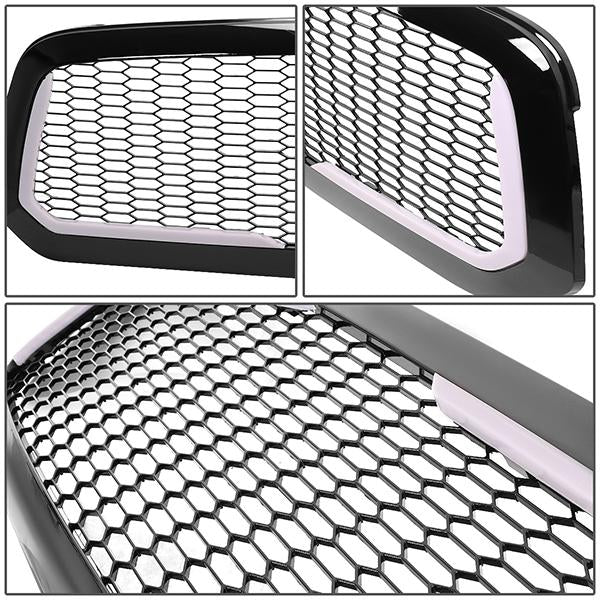 13-19 Ram Truck 1500 & Classic LED DRL Front Grille - Honeycomb Mesh - Gloss Black