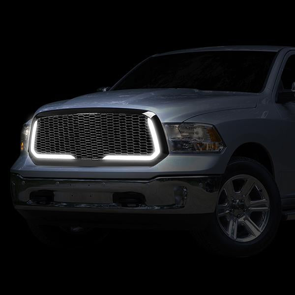 13-19 Ram Truck 1500 & Classic LED DRL Front Grille - Honeycomb Mesh - Gloss Black