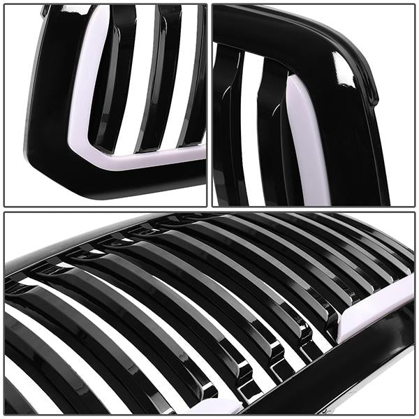 13-19 Ram Truck 1500 & Classic LED DRL Front Grille - Badgeless Vertical - Gloss Black