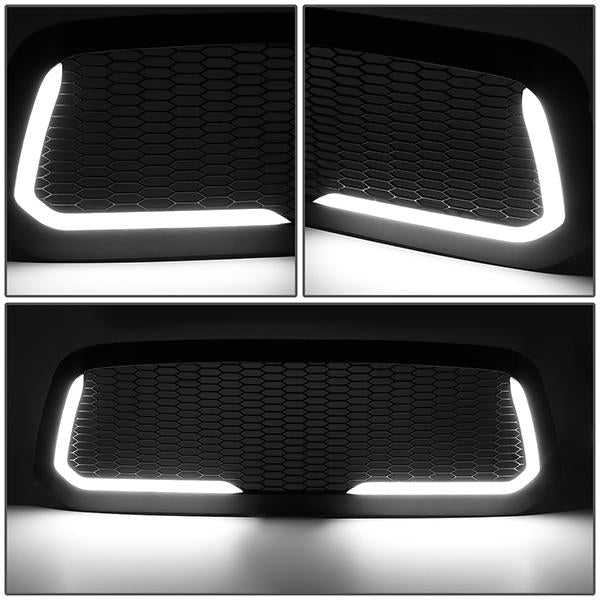 13-19 Ram Truck 1500 & Classic LED DRL Front Grille - Honeycomb Mesh - Matte Black