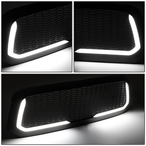 13-19 Ram Truck 1500 & Classic LED DRL Front Grille - Honeycomb Mesh - Matte Black