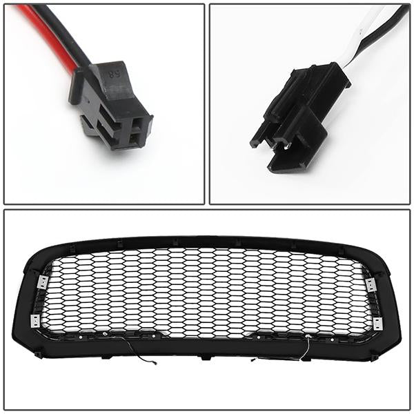 13-19 Ram Truck 1500 & Classic LED DRL Front Grille - Honeycomb Mesh - Matte Black