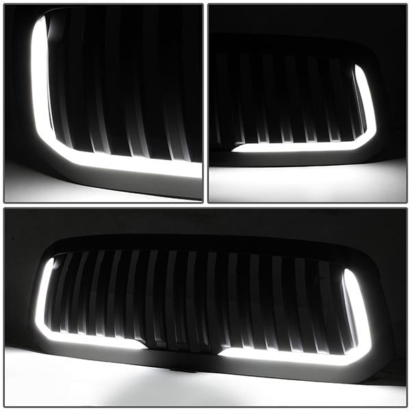 13-19 Ram Truck 1500 & Classic LED DRL Front Grille - Badgeless Vertical - Matte Black