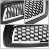 10-18 Ram 2500 3500 LED DRL Front Grille - Badgeless Honeycomb Mesh - Matte Black