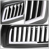 10-18 Ram 2500 3500 LED DRL Front Grille - Badgeless Vertical Fence Style - Matte Black