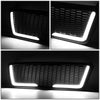 04-08 Ford F150 Front Grille+LED Bar - Badgeless Honeycomb Mesh - Black