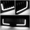 09-14 Ford F150 LED DRL Front Grille - Badgeless Vertical Fence Style - Gloss Black