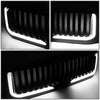 99-04 Ford F250 F350 F450 F550 Super Duty Front Grille+LED Bar - Vertical Fence Style - Black