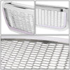 99-04 Ford F250 F350 Super Duty Front Grille+LED Bar - Honeycomb Mesh - Chrome