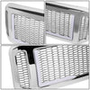 05-07 Ford F250 F350 F450 F550 Super Duty Front Grille+LED Bar - Honeycomb Mesh - Chrome