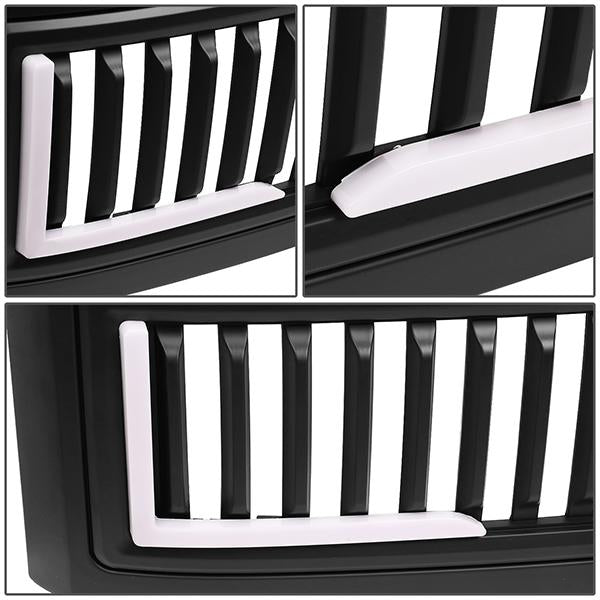 08-10 Ford F-250 - F-550 Super Duty LED DRL Front Grille - Badgeless Vertical Fence Style - Matte