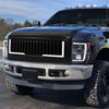 08-10 Ford F-250 - F-550 Super Duty LED DRL Front Grille - Badgeless Vertical Fence Style - Matte