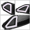 18-20 Ford Mustang Front Upper Bumper Grille w/Triangle LED DRL - Badgeless Honeycomb Mesh