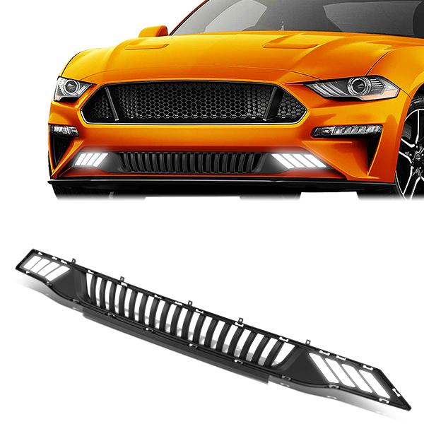 18-19 Ford Mustang 2.3L 5.0L Front Lower Bumper Grille - Vertical Fence Style - Black