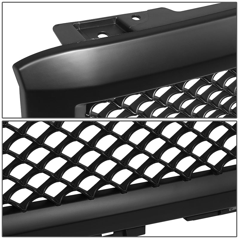 14-15 Chevy Silverado 1500 Matte Black Badgeless Diamond Mesh Front Grille