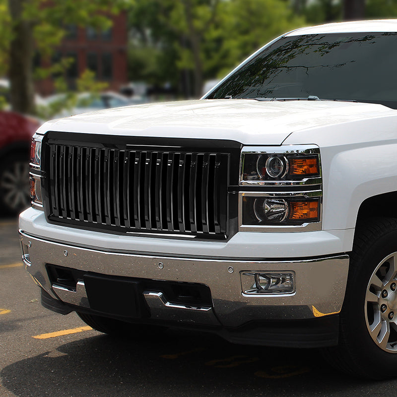 14-15 Chevy Silverado 1500 Badgeless Vertical Slat Front Grille