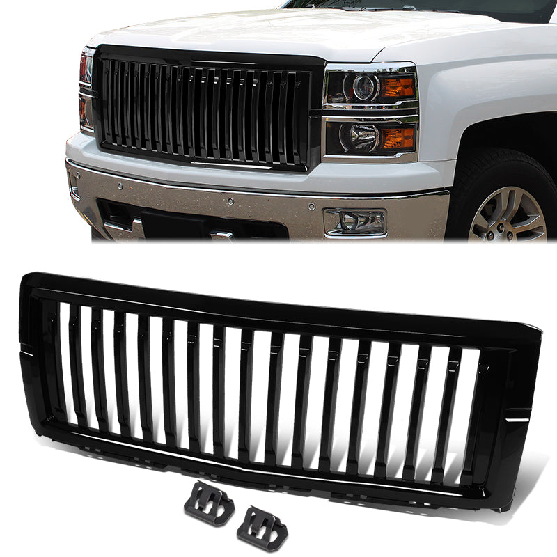 14-15 Chevy Silverado 1500 Badgeless Vertical Slat Front Grille