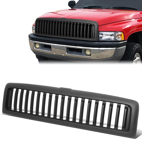 94-02 Dodge Ram 1500 2500 3500 Front Grille - Vertical Fence Style - Matte Black