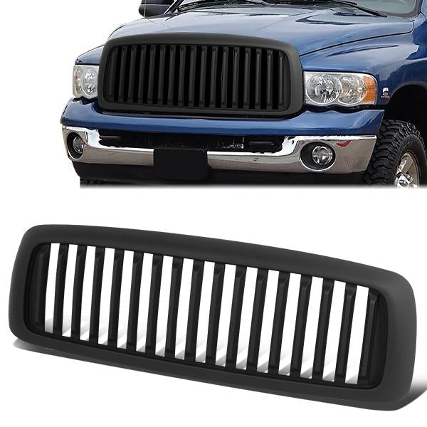 02-05 Dodge Ram 1500 2500 3500 Front Grille - Vertical Fence Style - Matte Black