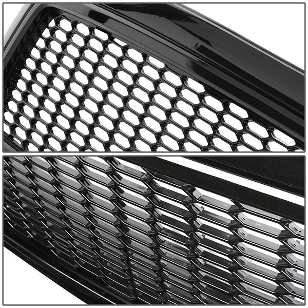 09-12 Dodge Ram Truck 1500 Front Grille - Badgeless Honeycomb Mesh - Gloss Black