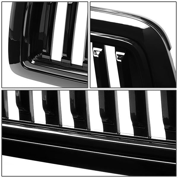 09-12 Dodge Ram Truck 1500 Front Grille - Badgeless Vertical Style - Gloss Black