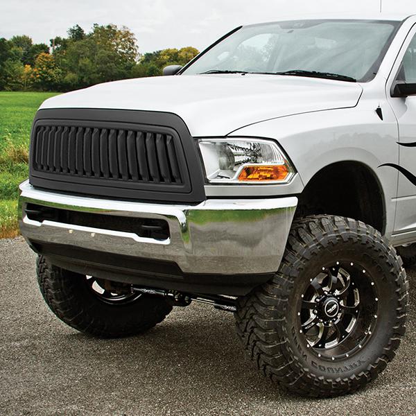 09-12 Dodge Ram Truck 1500 Front Grille - Badgeless Vertical Style - Matte Black