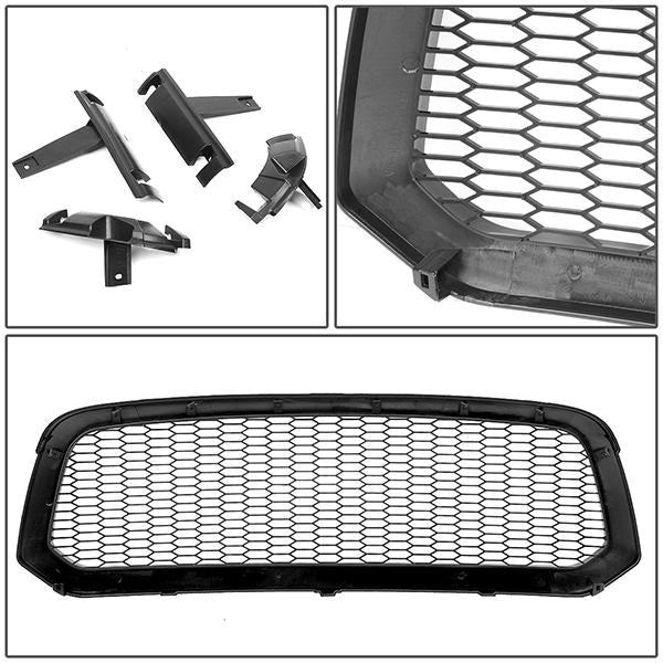 13-19 Ram Truck 1500 & Classic (Exclude Rebel) Front Grille - Honeycomb Mesh - Gloss Black