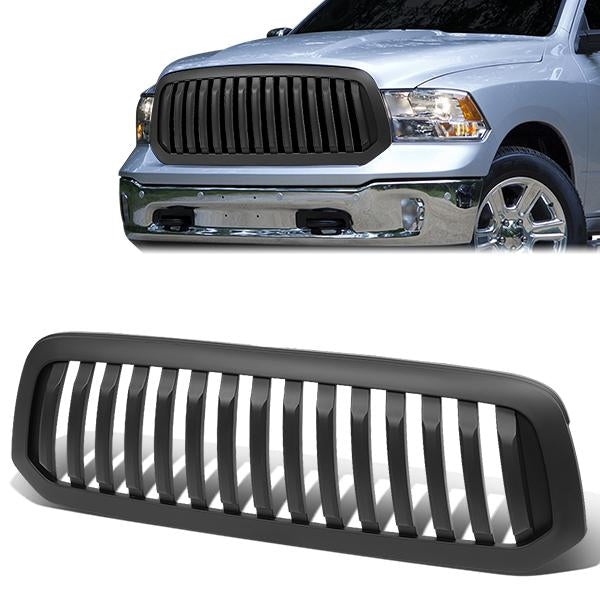 13-19 Ram Truck 1500 & Classic (Exclude Rebel) Front Grille - Badgeless Vertical - Matte Black