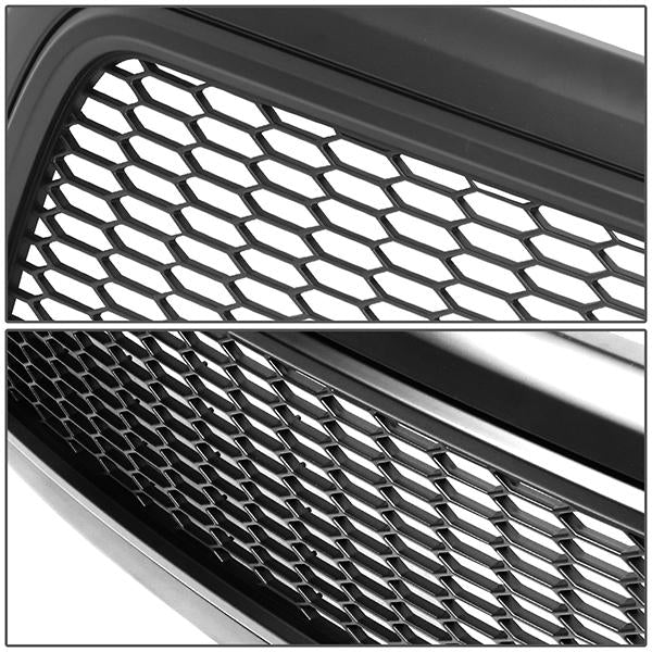 10-18 Ram Truck 2500 3500 Front Grille - Badgeless Honeycomb Mesh - Matte Black