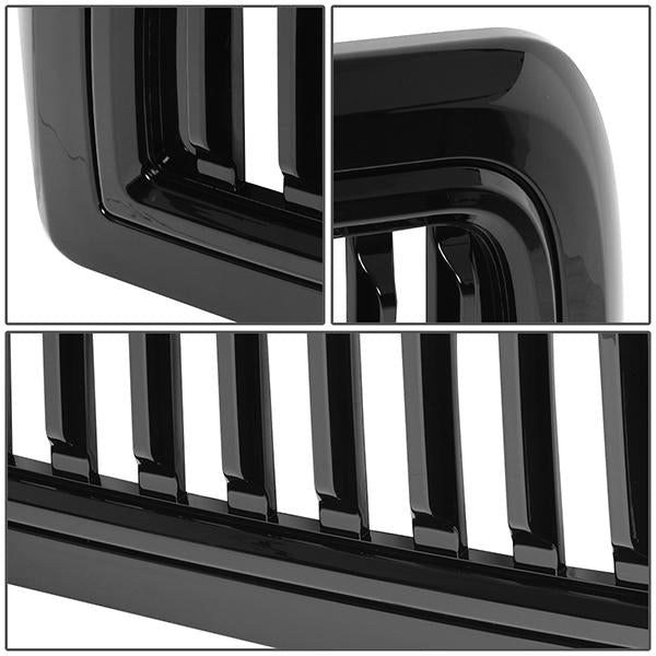 10-18 Ram Truck 2500 3500 Front Grille - Badgeless Vertical Fence Style - Gloss Black