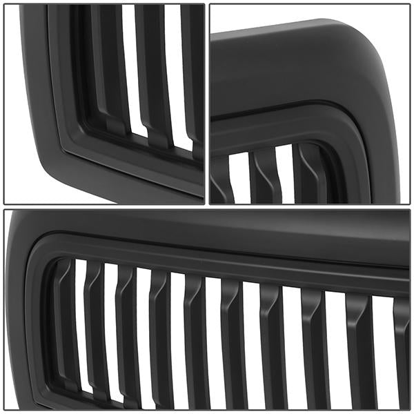 10-18 Ram 2500 3500 Front Grille - Badgeless Vertical Fence Style - Matte Black