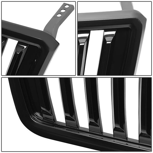 04-08 Ford F150 Front Grille - Badgeless Vertical Fence Style - Black